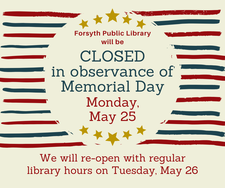 Closed Memorial Day 2026