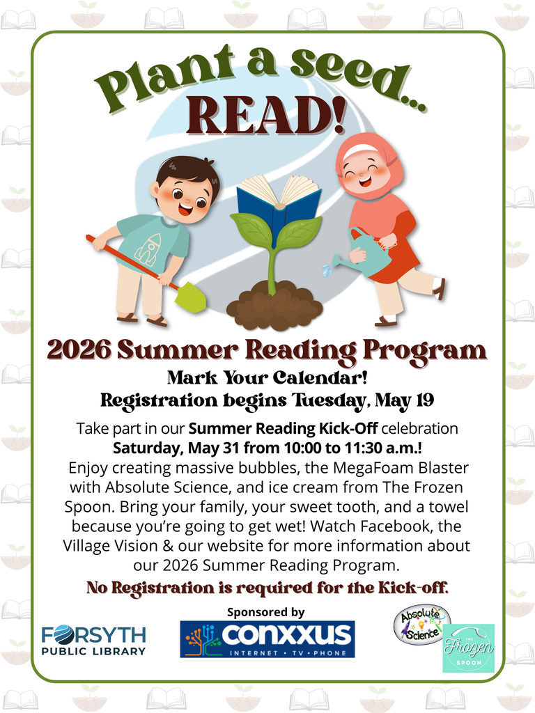Summer Reading Program Registration Graphic