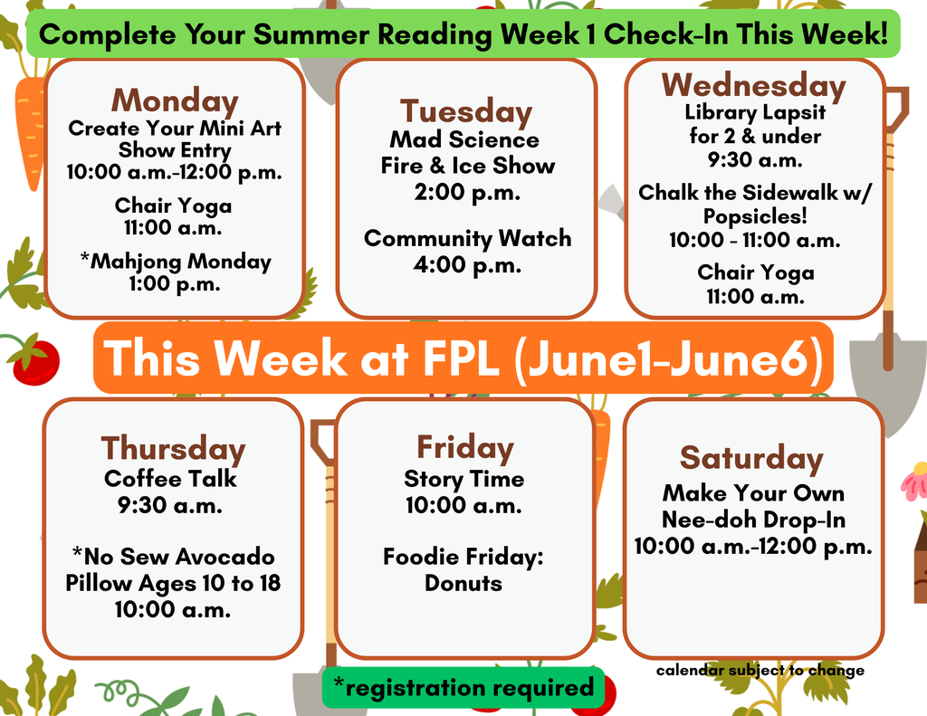 June Calendar Wk 1