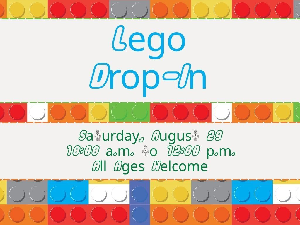 Lego Dropin Aug 29