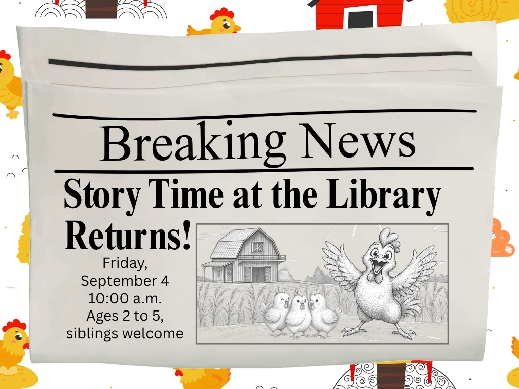 Story Time Returns Sept 4