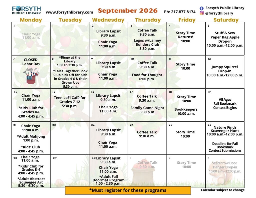September Calendar