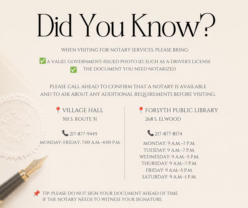 Forsyth notary service