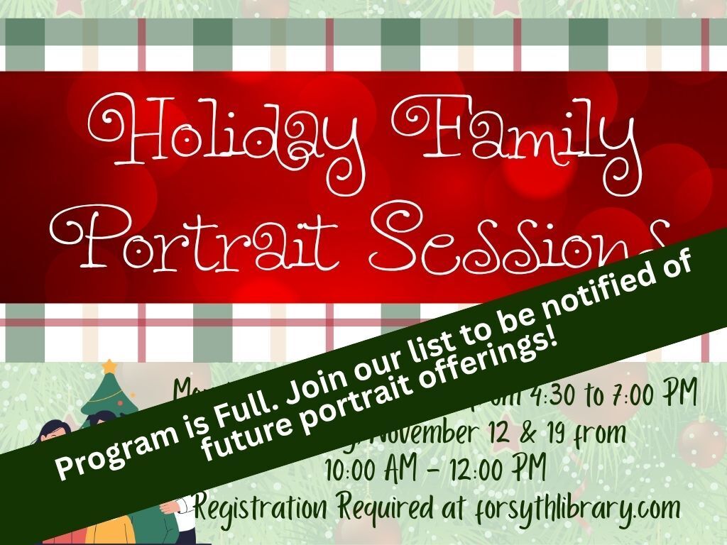 Family Portrait Sessions - Program is Full; Join Our Sign Up List for More Info