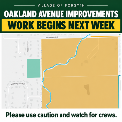Oakland Ave road work improvement next week