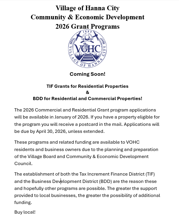 2026 BDD & TIF Grants