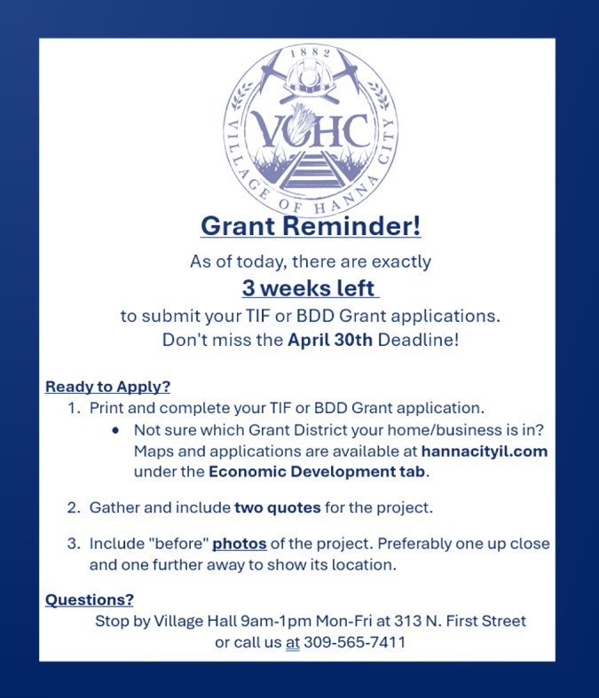 Grant Reminder