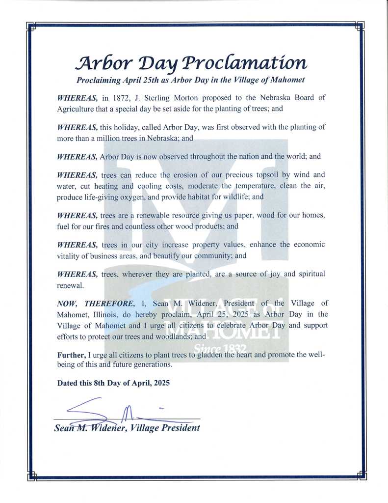Arbor Day Proclamation