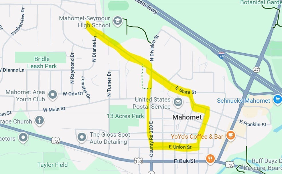 Homecoming Parade Route