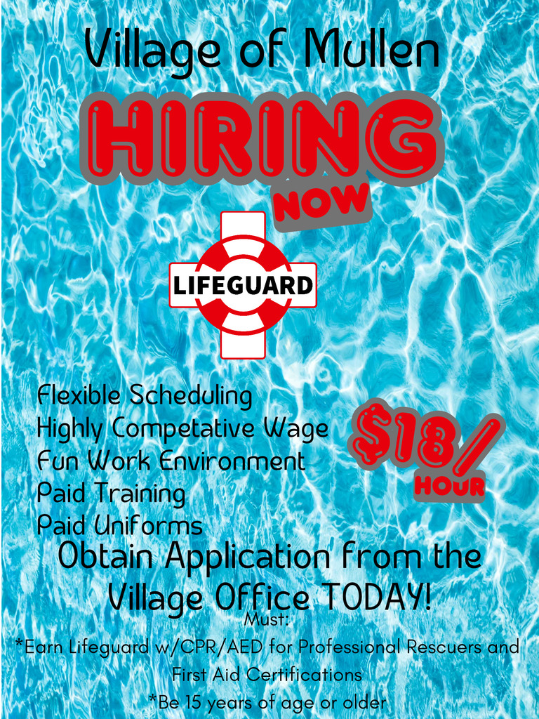 Hiring Lifeguards Graphic