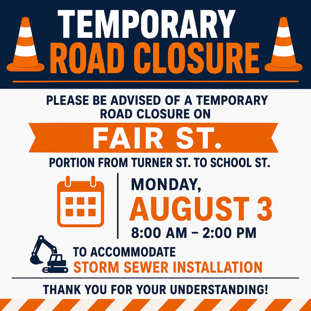Temporary Road Closure - Fair St. - August 3