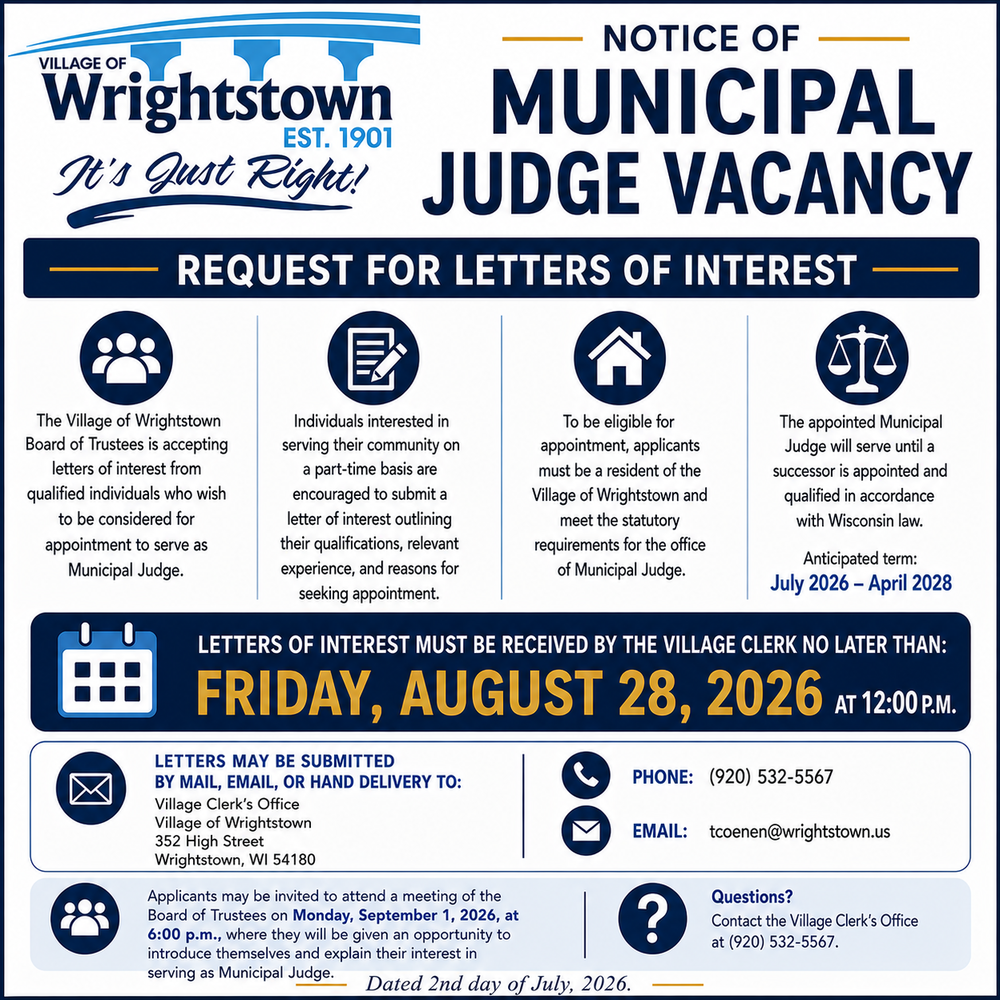 Judge vacancy notice