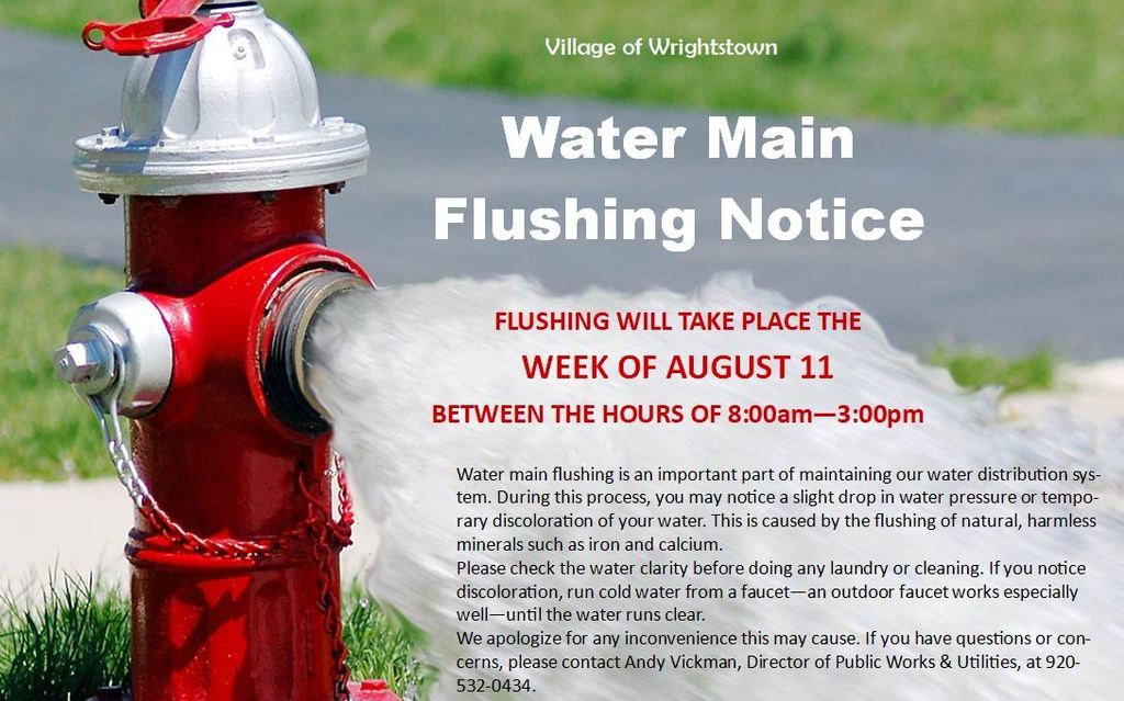 Water Main Flushing Notice - 2025