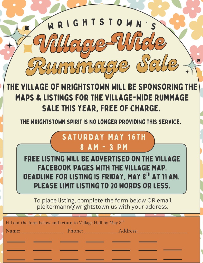 Village Wide Rummage Sales Flyer