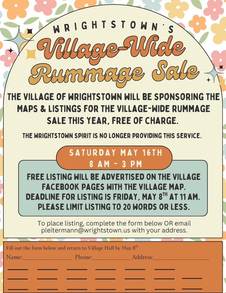Village Wide Rummage Sales Flyer
