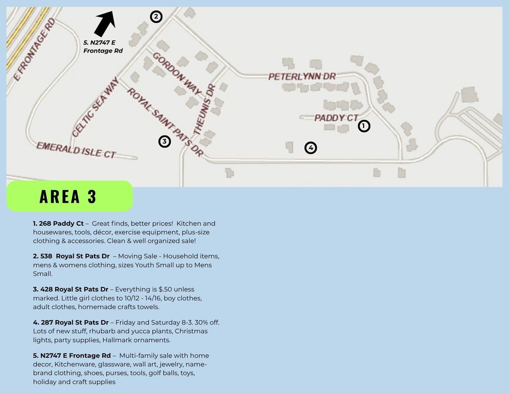 Village-Wide Rummage Sale Map