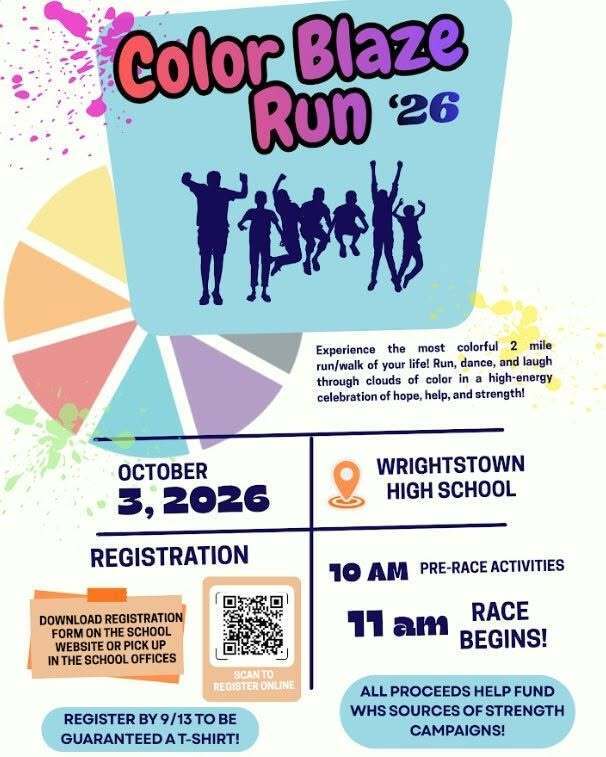 Color Blaze Run 2026 | Wrightstown High School | 10/3 10am