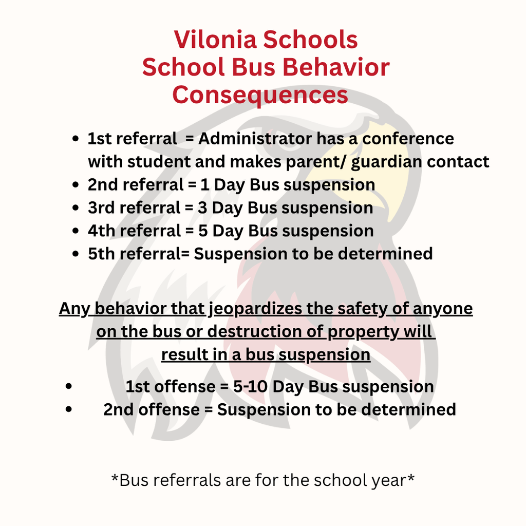 New Bus Discipline Consequences