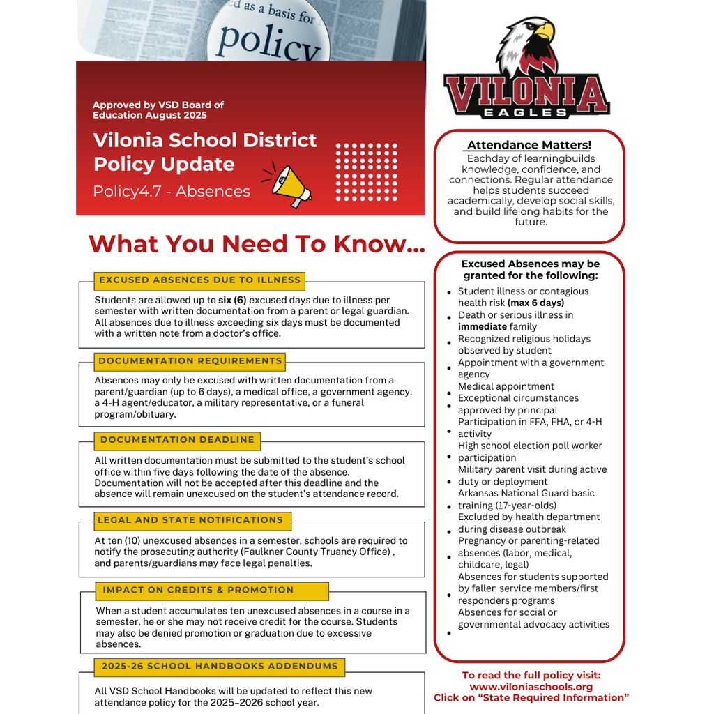 Attendance Policy Update