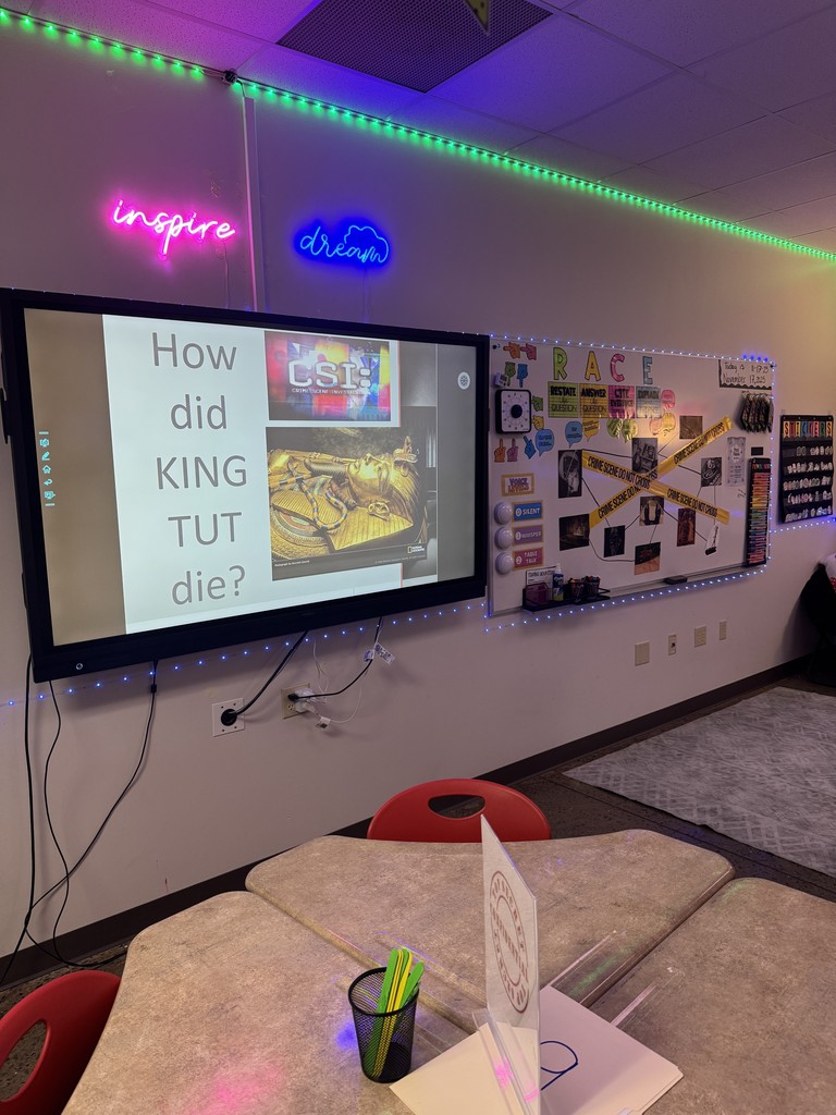 Sixth Graders practice argumentative writing by researching about King Tut.