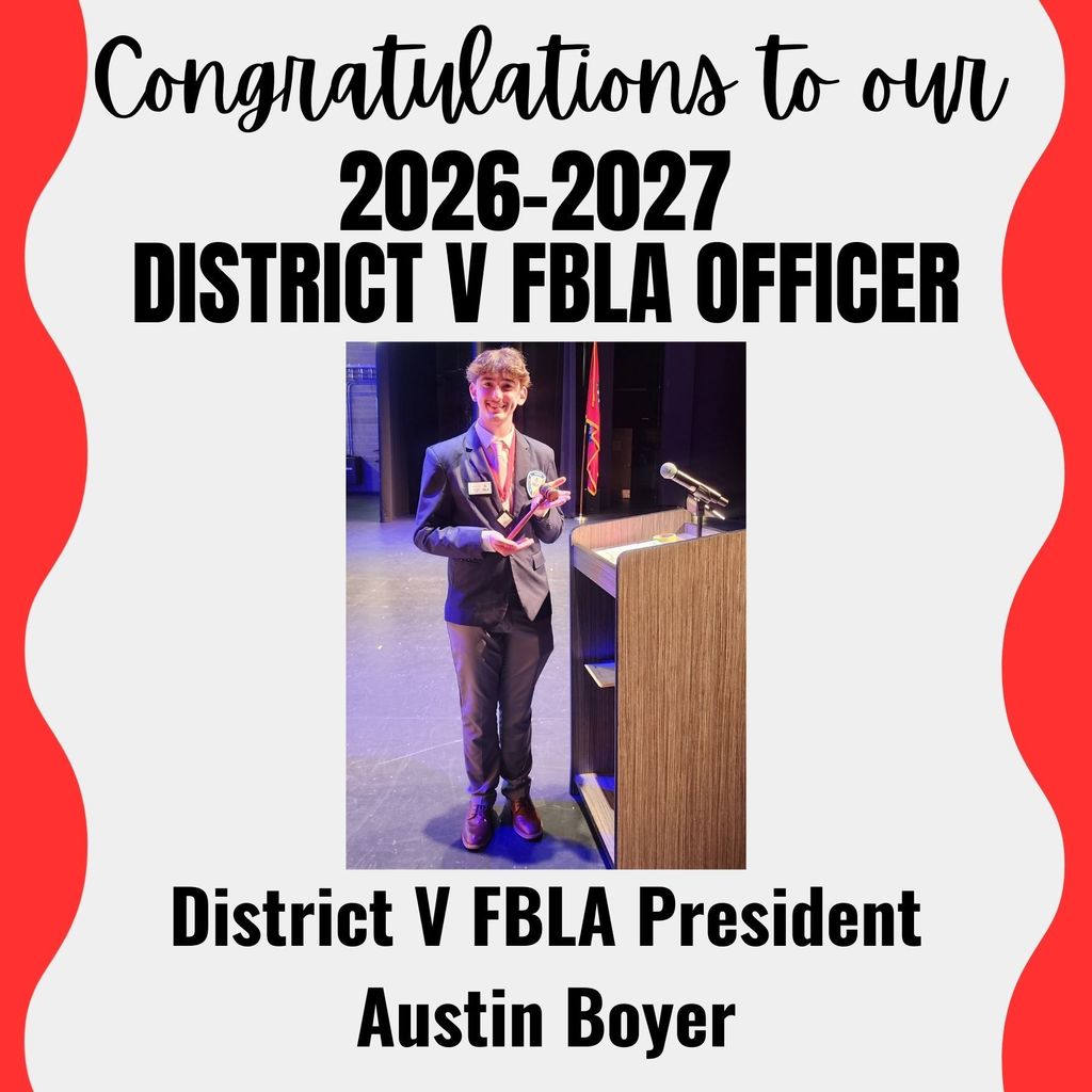 District V FBLA President Austin Boyer