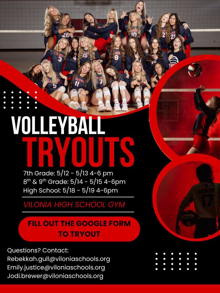 Basketball, Volleyball, Softball Tryout Info