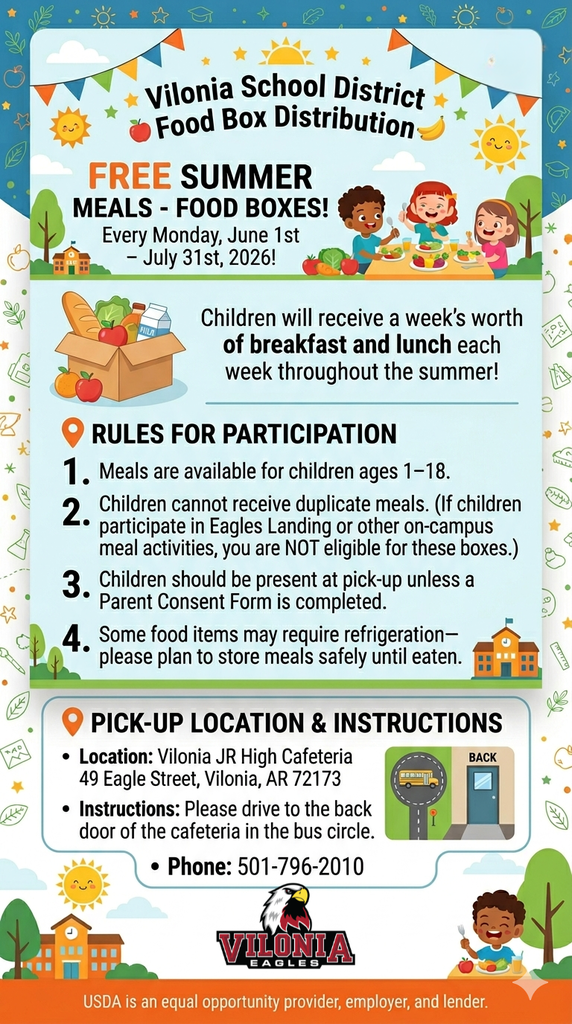 Summer Feeding Program Call 501-796-2010