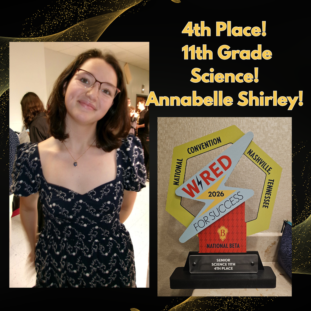 11th Grade Science Annabelle 4th place