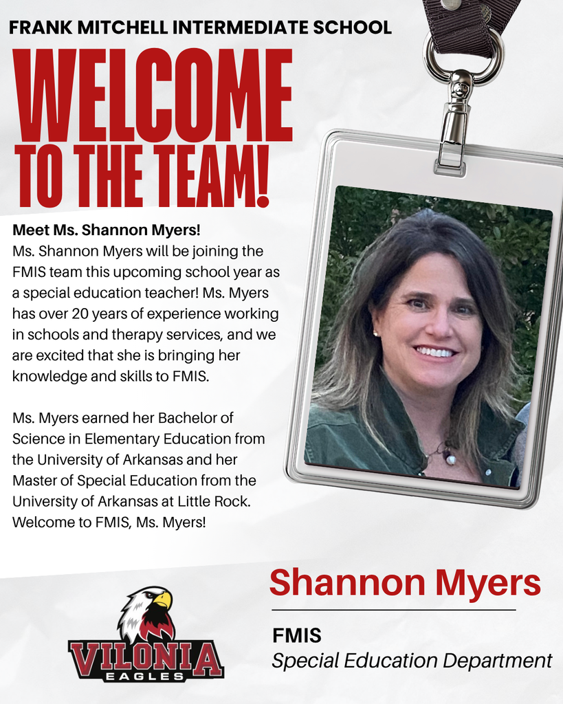 📢 Welcome, Ms. Myers!!! ❤️🦅 #FrankMitchellIntermediateSchool #EngageEncourageEmpower
