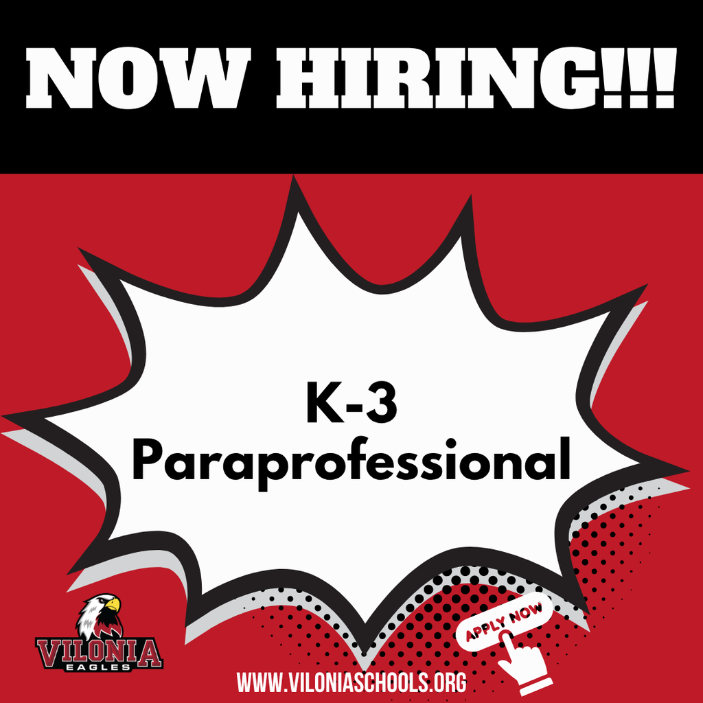 Now Hiring-K-3 Paraprofessional