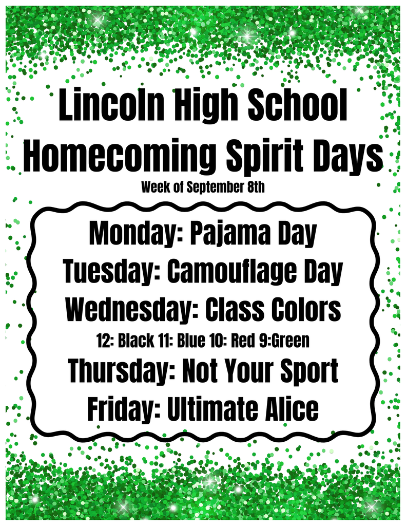 LHS Homecoming Spirit Days