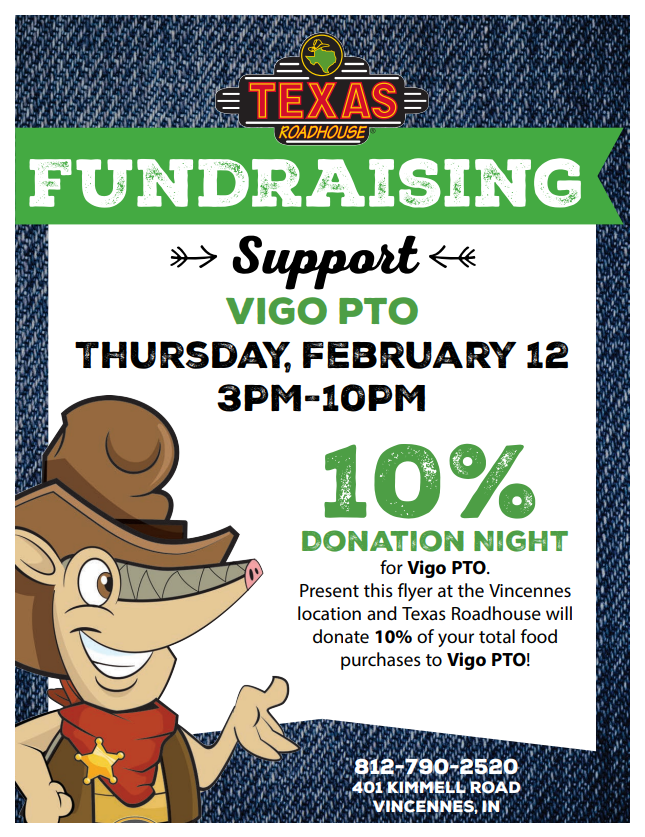 Texas Roadhouse Vigo Dine to Donate