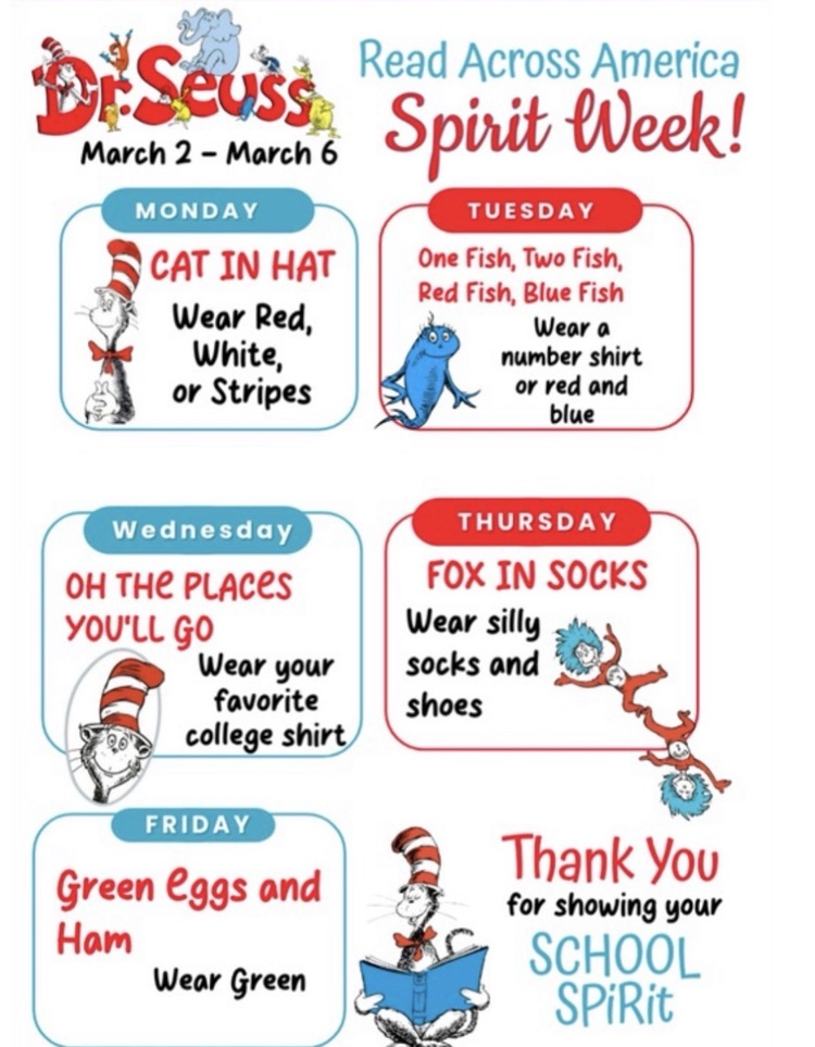 Read Across America spirit days 