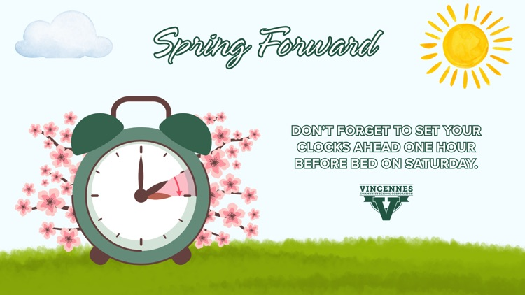 VCSC Spring Forward Reminder. 
