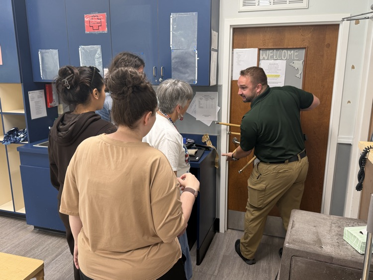Assistant Chief Jones giving a demonstration