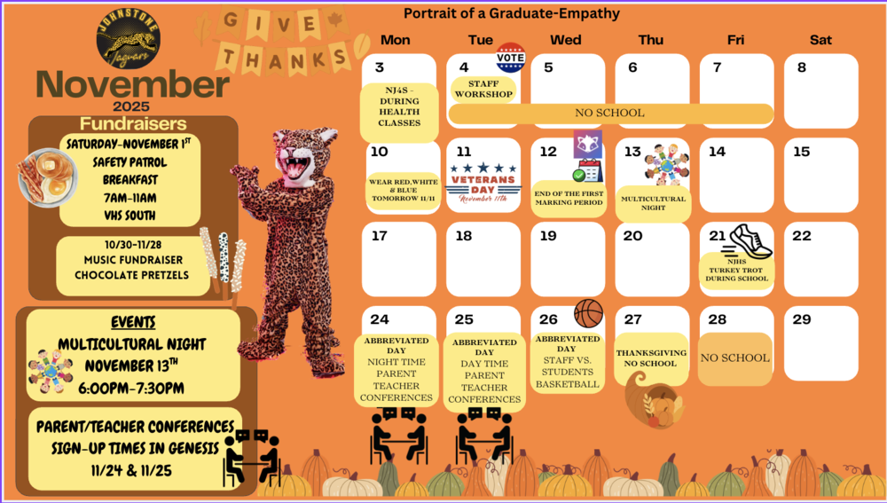November Calendar 2025