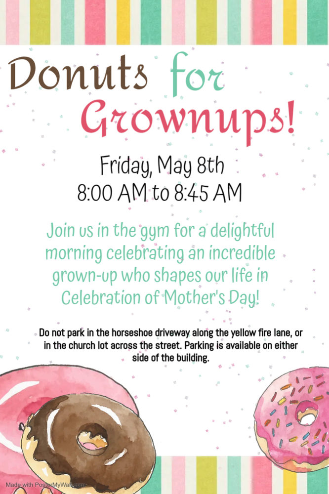 Save the Date! Donuts for Grownups in honor of Mother's Day! 