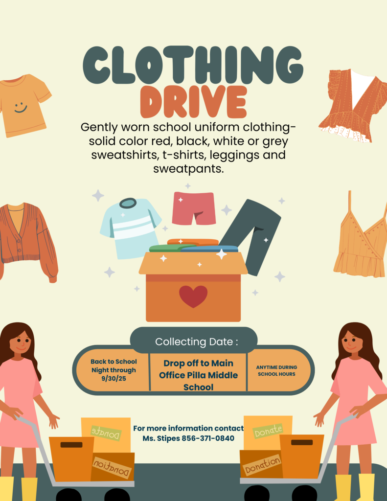 PIlla clothing drive flyer
