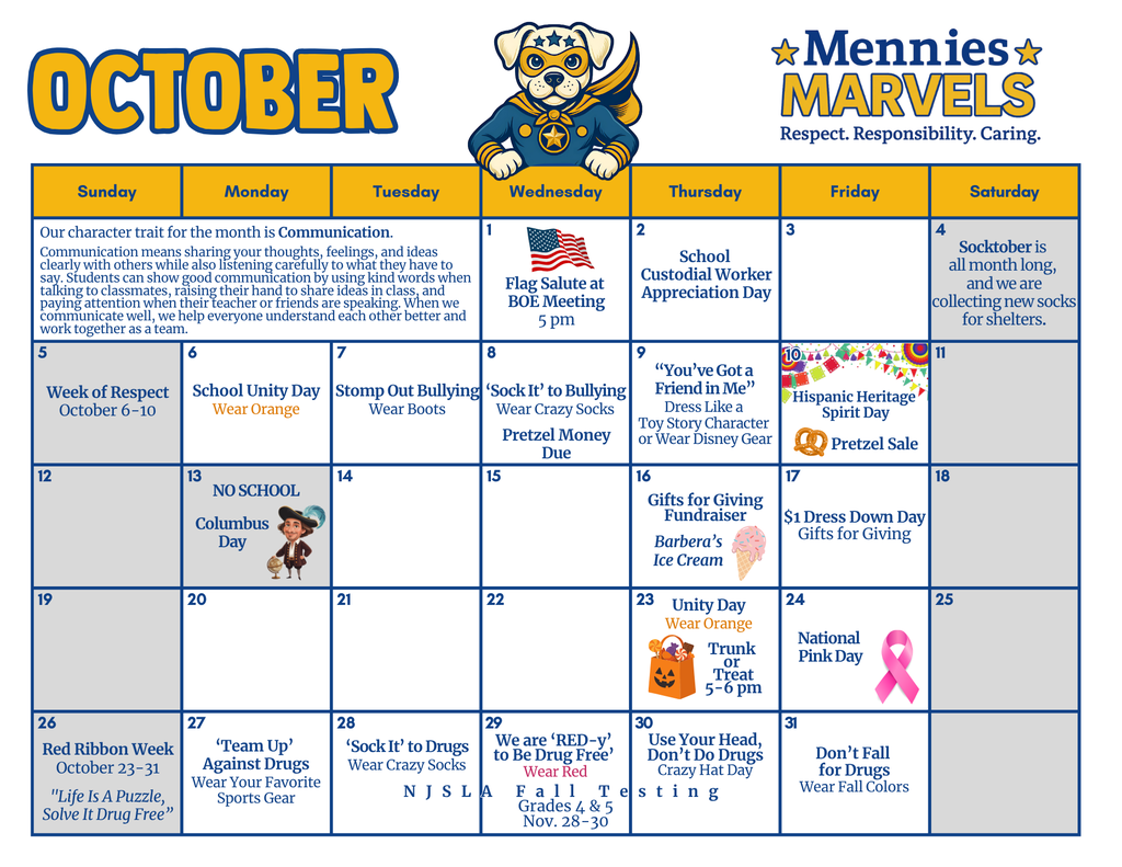 October Calendar