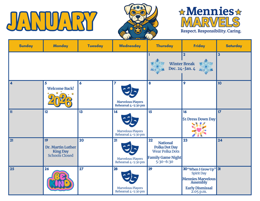 Family Calendar - January