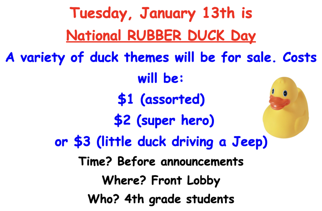 National Rubber Duck Day