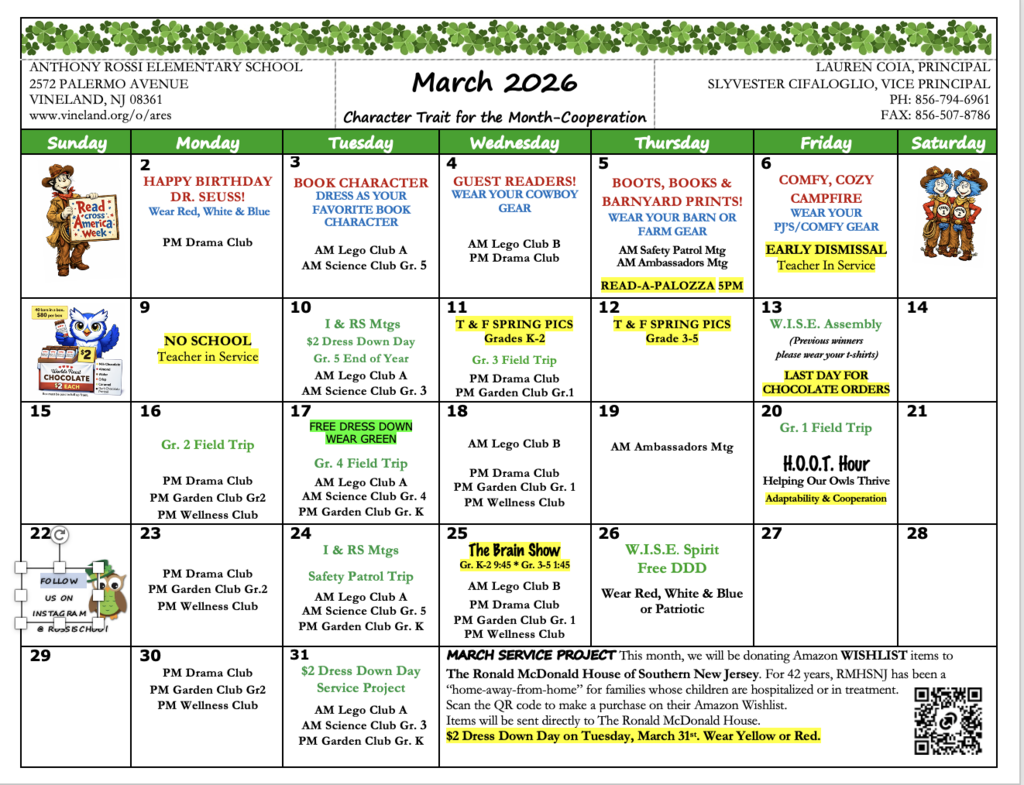 March Calendar
