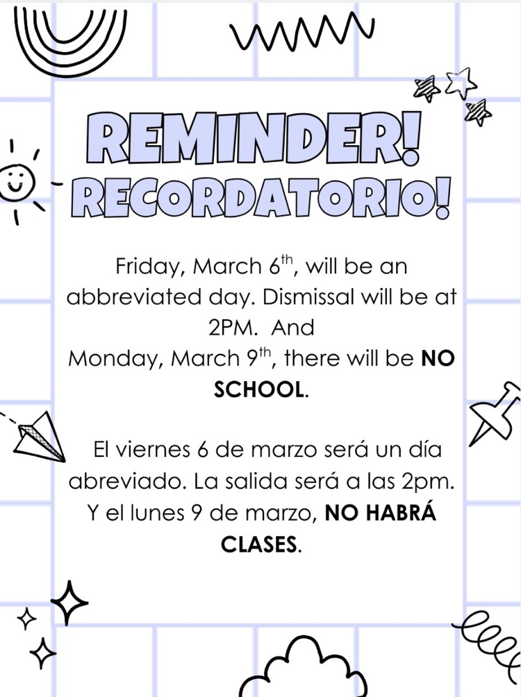 Half day/ no school!