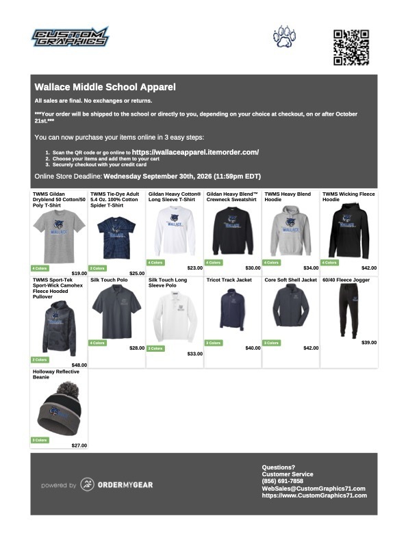 Wallace School Store 26/27 SY