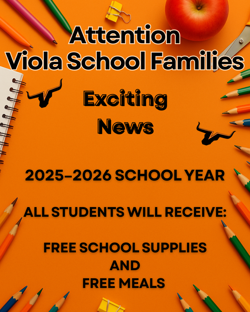 Free supplies and meals flyer