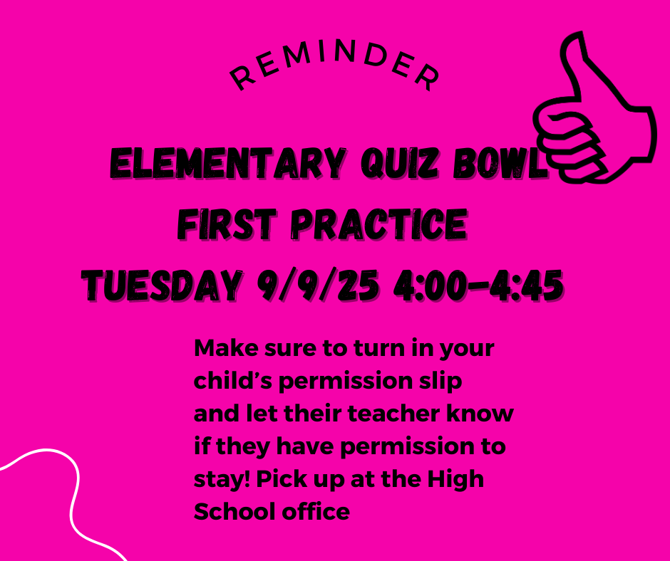 Quiz Bowl Reminder