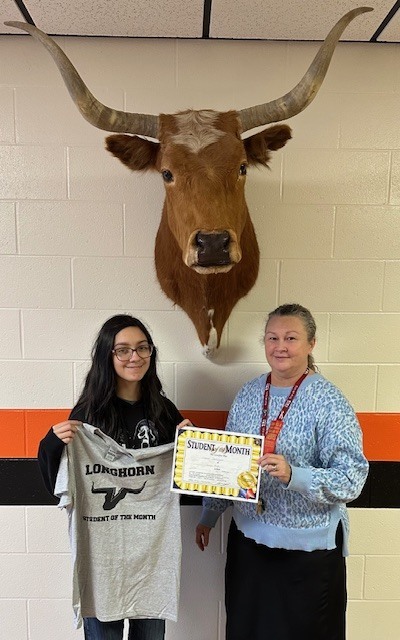 October Student of the Month Chanel Gonzales