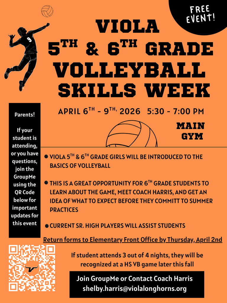 5th 6th grade VB skills week advertisement