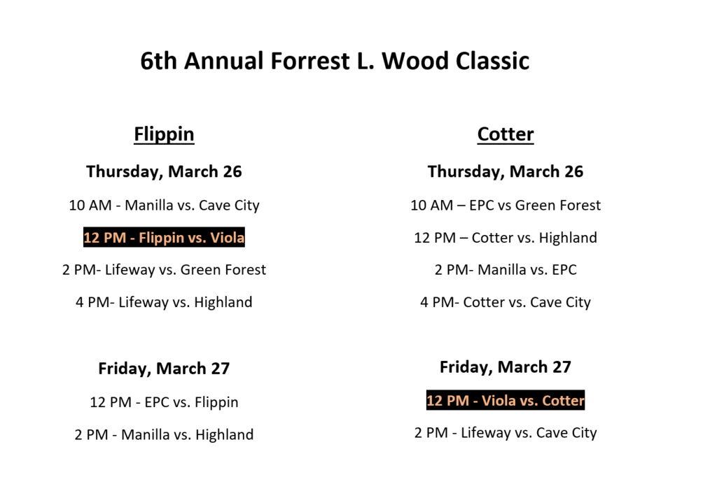 Forrest L Wood Classic schedule