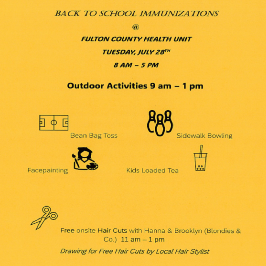 back to school immunization flyer